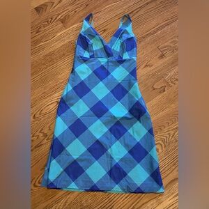 Isaac Mizrahi Blue Plaid Dress‎